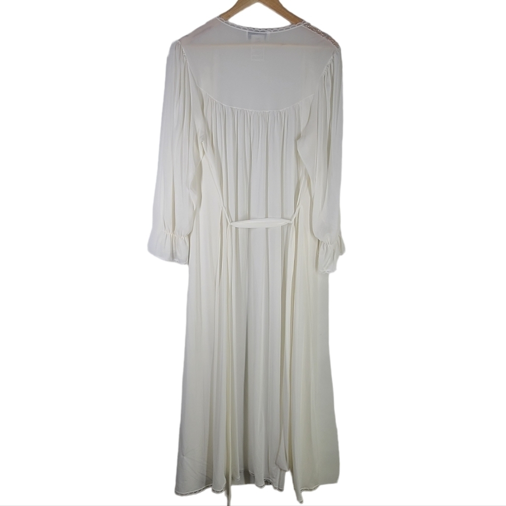 Vintage Miss Elaine Sheer Blue Nylon Nightgown - Picture 4 of 7